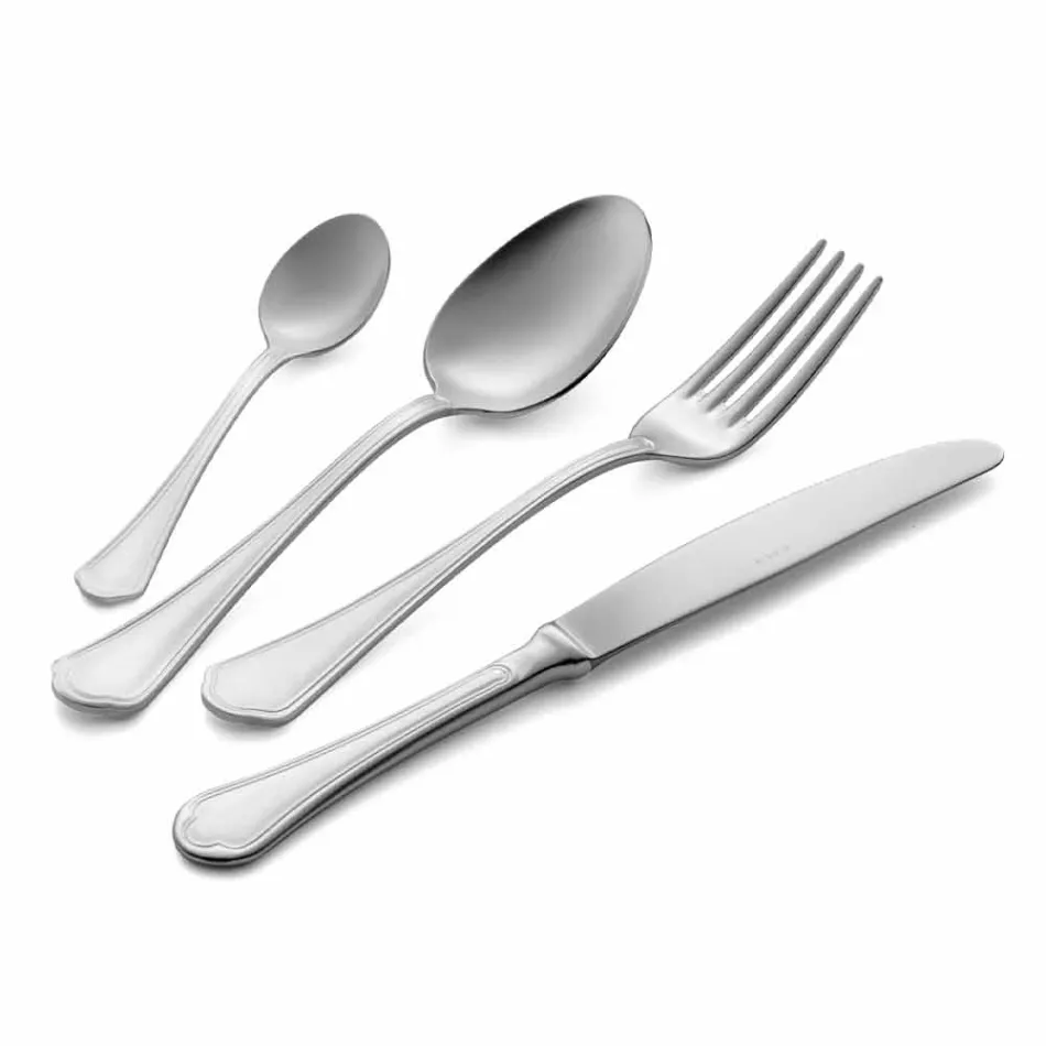 Kompletní sada příborů z nerezové oceli v luxusním designu 24 kusů - šéf Viadurini