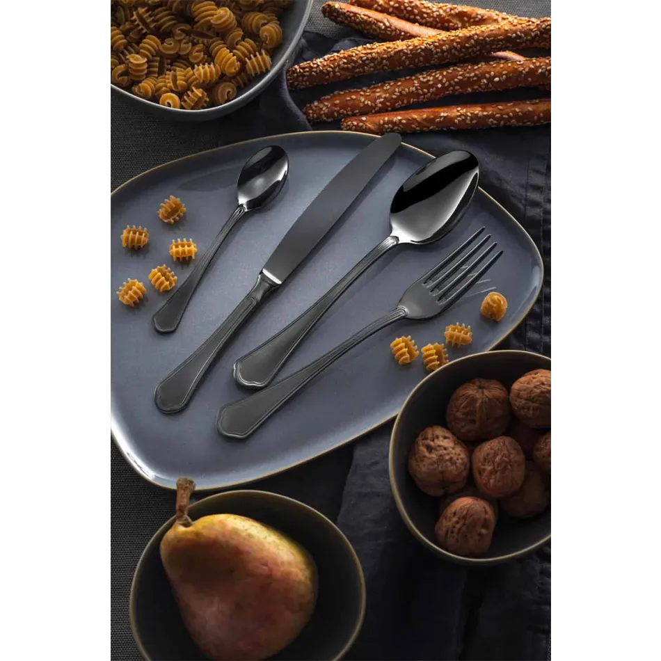 Kompletní sada příborů z nerezové oceli v luxusním designu 24 kusů - šéf Viadurini