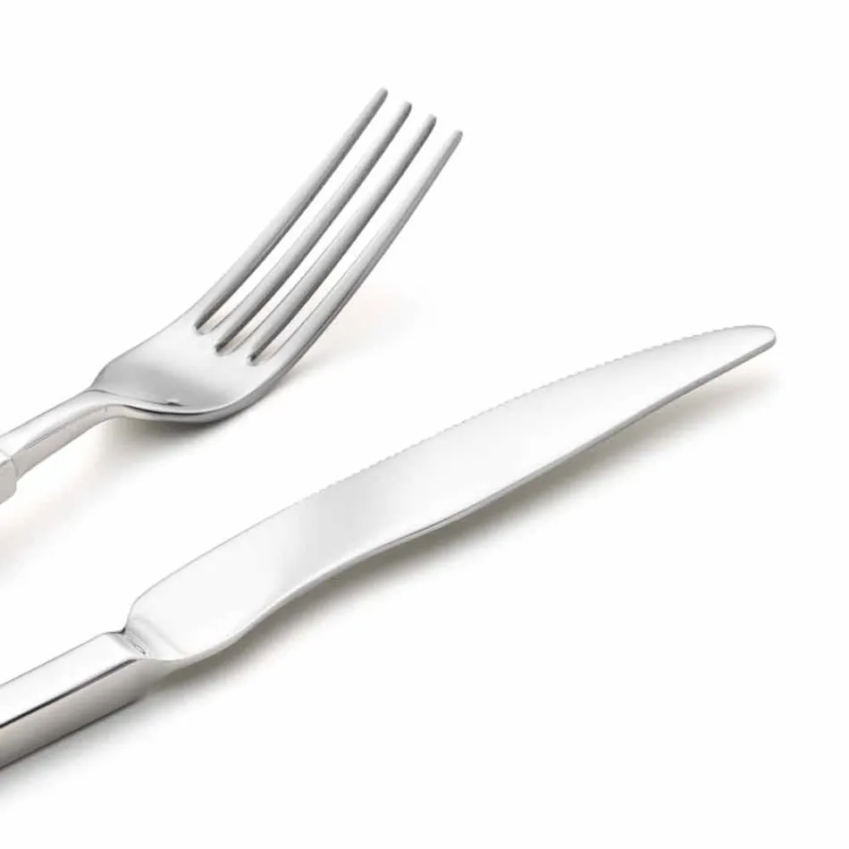 Kompletní sada ocelových příborů 24 dílná Design Made in Italy - Tricky Viadurini