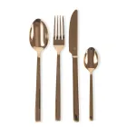Kompletní sada příborů v černém ocelovém nebo měděném provedení 24 kusů - Fayette Viadurini