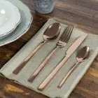 Kompletní sada příborů v černém ocelovém nebo měděném provedení 24 kusů - Fayette Viadurini