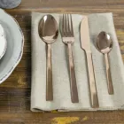 Kompletní sada příborů v černém ocelovém nebo měděném provedení 24 kusů - Fayette Viadurini