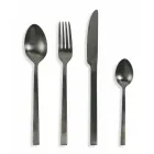 Kompletní sada příborů v černém ocelovém nebo měděném provedení 24 kusů - Fayette Viadurini