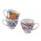 Kompletní servis šálků na kávu z dekorovaného porcelánu 12 kusů - Anfa Viadurini