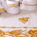 Povlečení snídaně služba s ručně vyráběné jednodílný - značky Viadurini