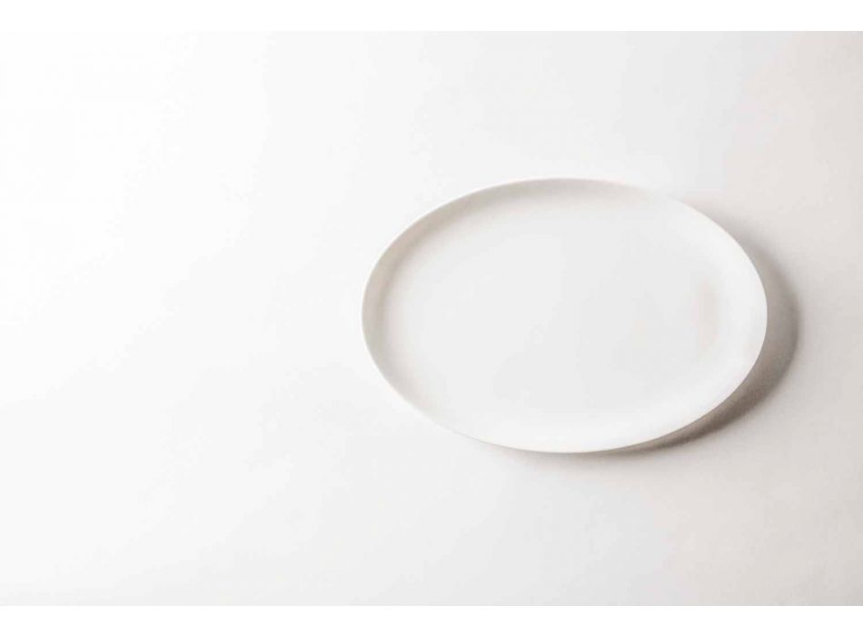 Bílý porcelánový servírovací set oválný talíř a mísa 10 kusů - Romilda