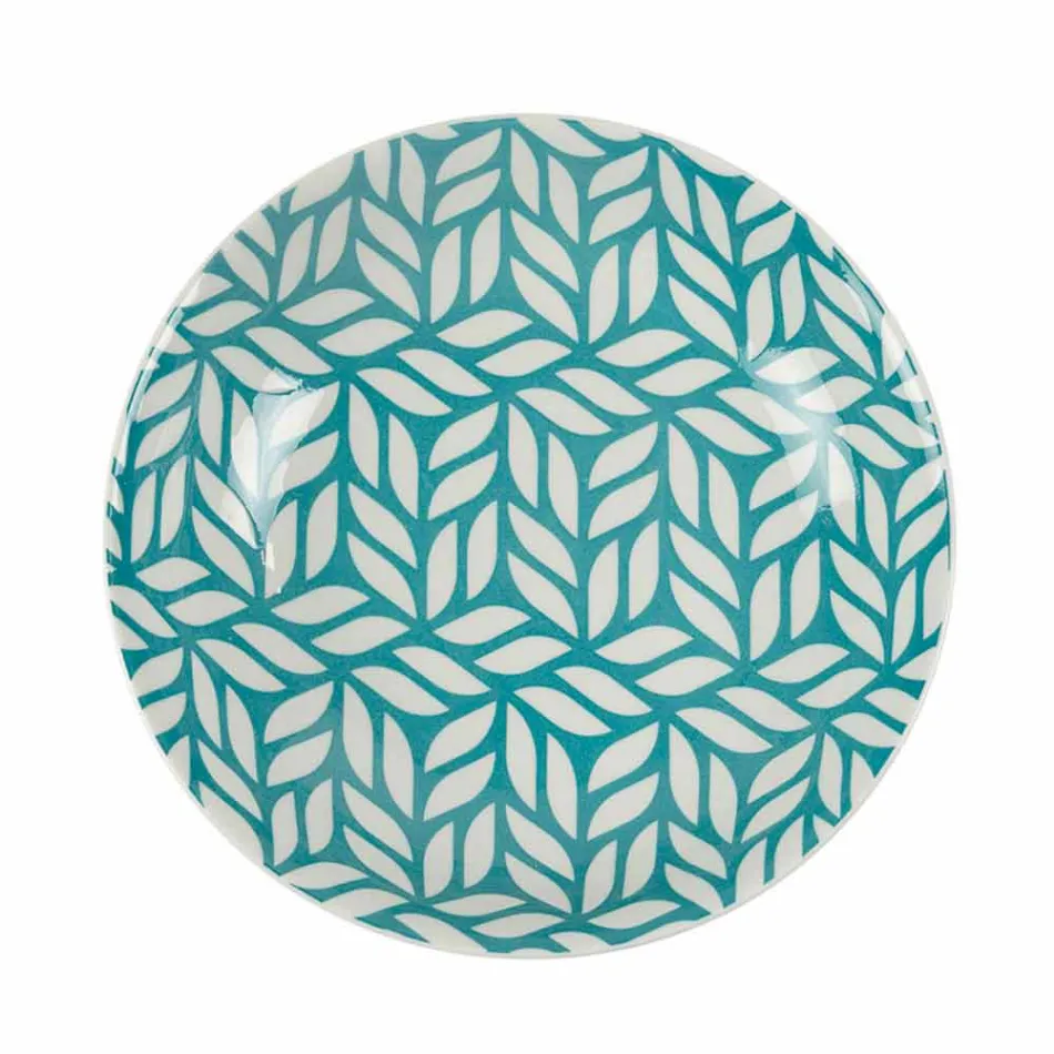 Kompletní stolní servis z barevného porcelánu 18 kusů - Indonésie Viadurini