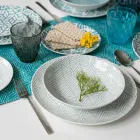 Kompletní stolní servis z barevného porcelánu 18 kusů - Indonésie Viadurini