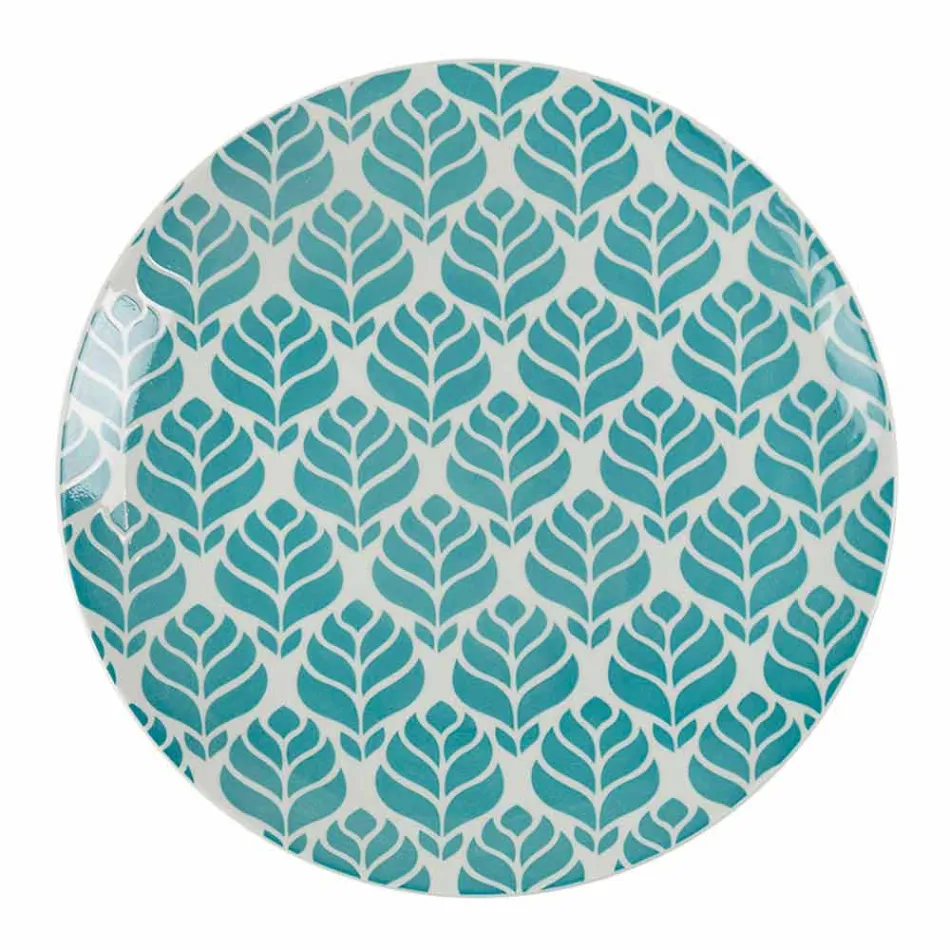 Kompletní stolní servis z barevného porcelánu 18 kusů - Indonésie Viadurini