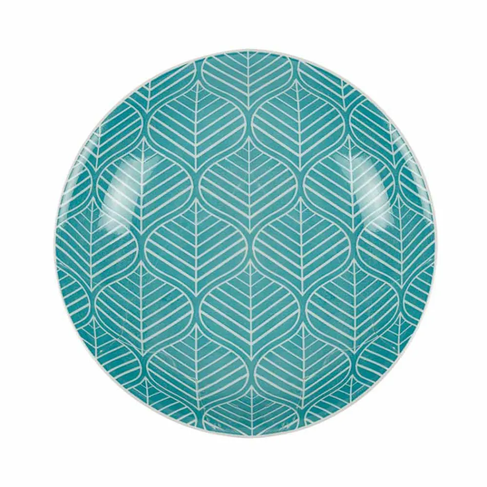 Kompletní stolní servis z barevného porcelánu 18 kusů - Indonésie Viadurini