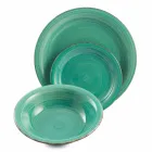 Nádobí s barevnými talíři 18 kusů v moderním kamenina - Abruzzo Viadurini