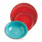 Nádobí s barevnými talíři 18 kusů v moderním kamenina - Abruzzo Viadurini