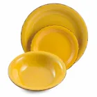 Nádobí s barevnými talíři 18 kusů v moderním kamenina - Abruzzo Viadurini