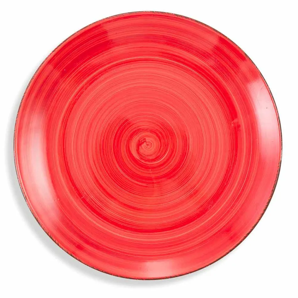 Nádobí s barevnými talíři 18 kusů v moderním kamenina - Abruzzo Viadurini