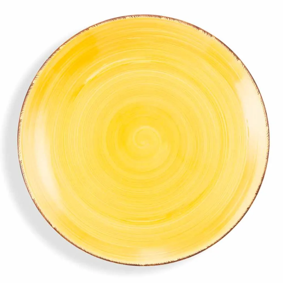 Nádobí s barevnými talíři 18 kusů v moderním kamenina - Abruzzo Viadurini