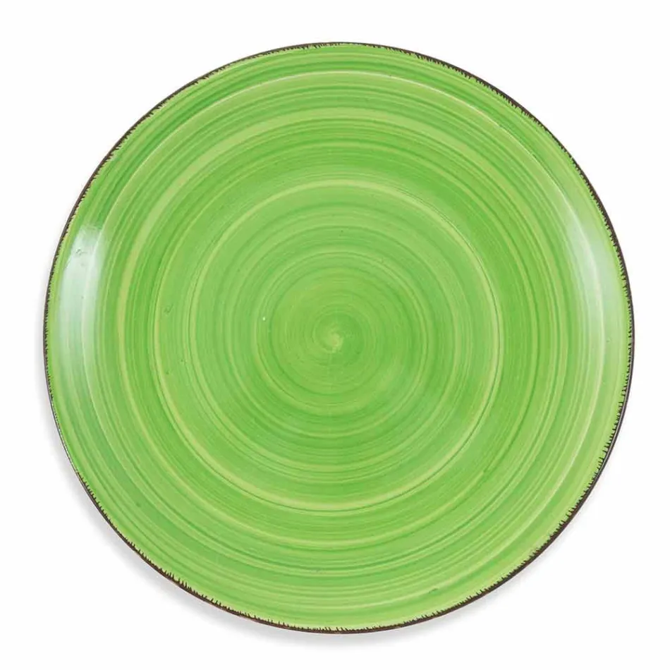 Nádobí s barevnými talíři 18 kusů v moderním kamenina - Abruzzo Viadurini