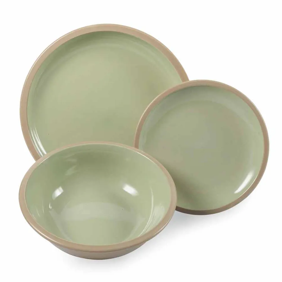 Nádobí sada barevné desky plné 18 kusů design - Osteria Viadurini