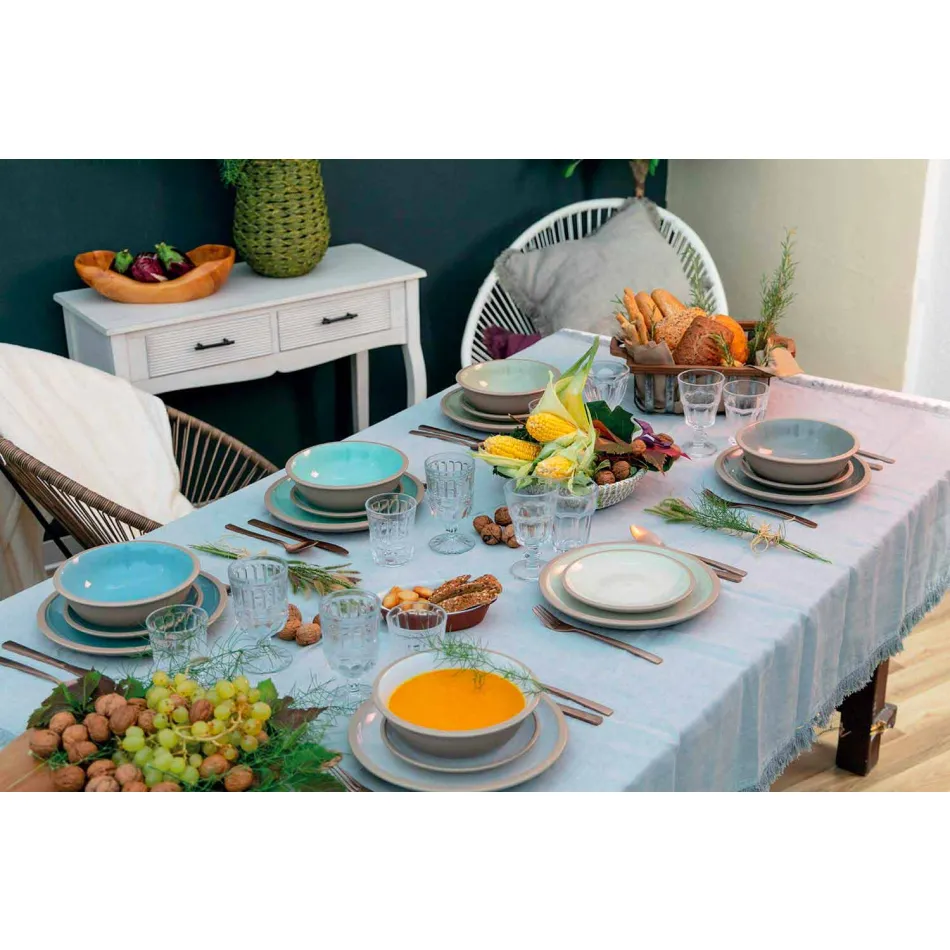 Nádobí Barevná jídla sada plná 18 kusů design - Osteria Viadurini