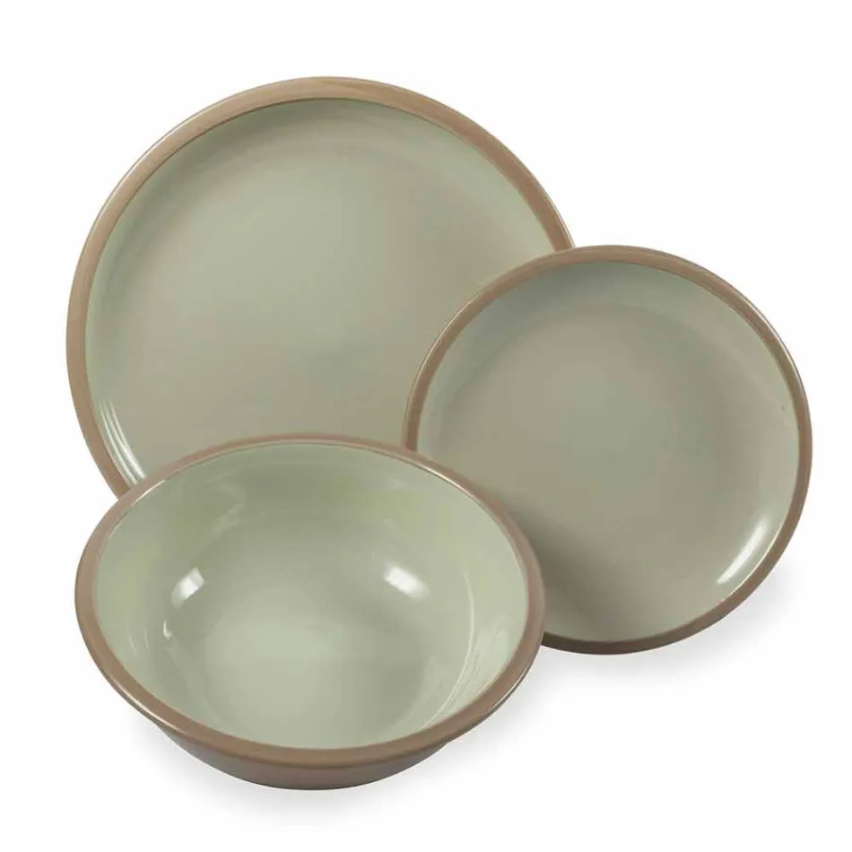 Nádobí sada barevné desky plné 18 kusů design - Osteria Viadurini