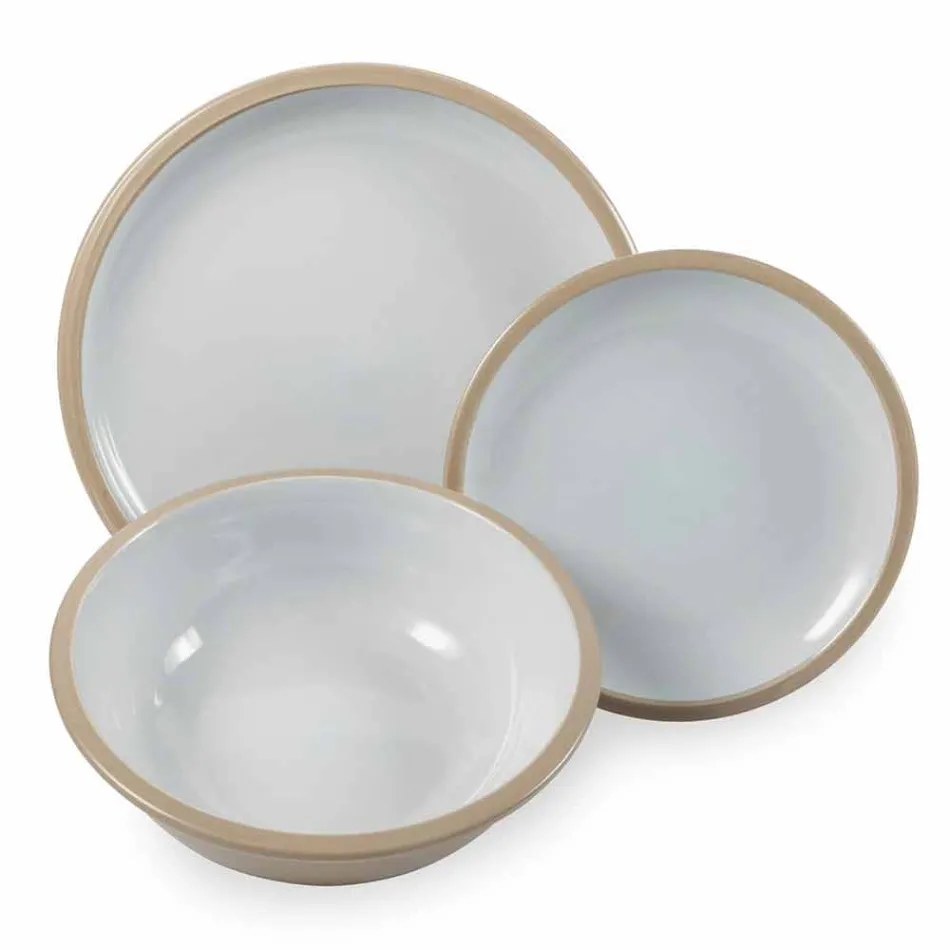 Nádobí sada barevné desky plné 18 kusů design - Osteria Viadurini