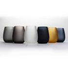 Sada moderních barevných skleněných sklenic na vodu, 12 kusů - ráfek Viadurini
