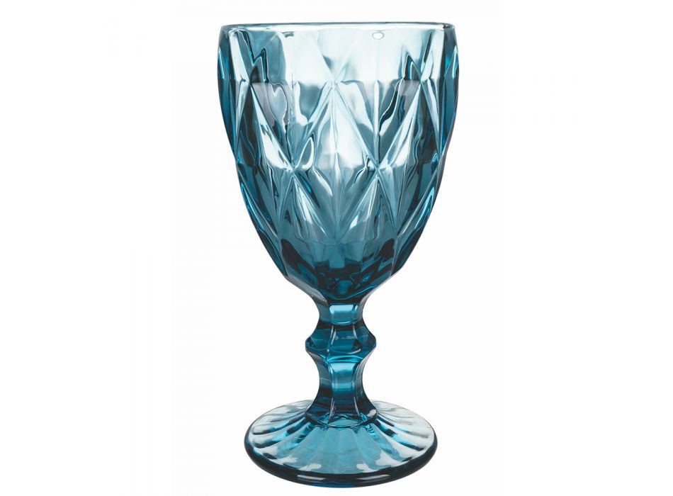 Sada barevných a zdobených skleněných pohárů 12 kusů - renesance Viadurini
