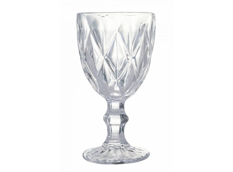 Sada průhledných skleněných pohárů s 12dílnými dekoracemi - renesance Viadurini
