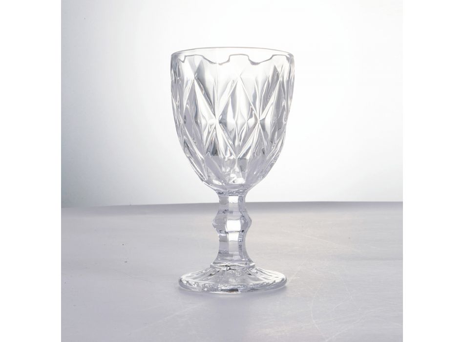 Sada průhledných skleněných pohárů s 12dílnými dekoracemi - renesance Viadurini