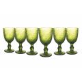 Sada pohárů z průhledného nebo zeleného skla s dekorací 12 ks - Tropeo