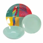 Služba porcelánu a nádobí v Gresu v 18 barevných designech - Tropycale Viadurini