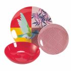 Služba porcelánu a nádobí v Gresu v 18 barevných designech - Tropycale Viadurini