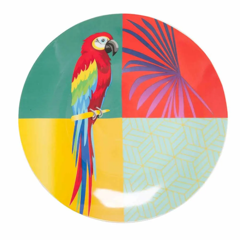 Služba porcelánu a nádobí v Gresu v 18 barevných designech - Tropycale Viadurini