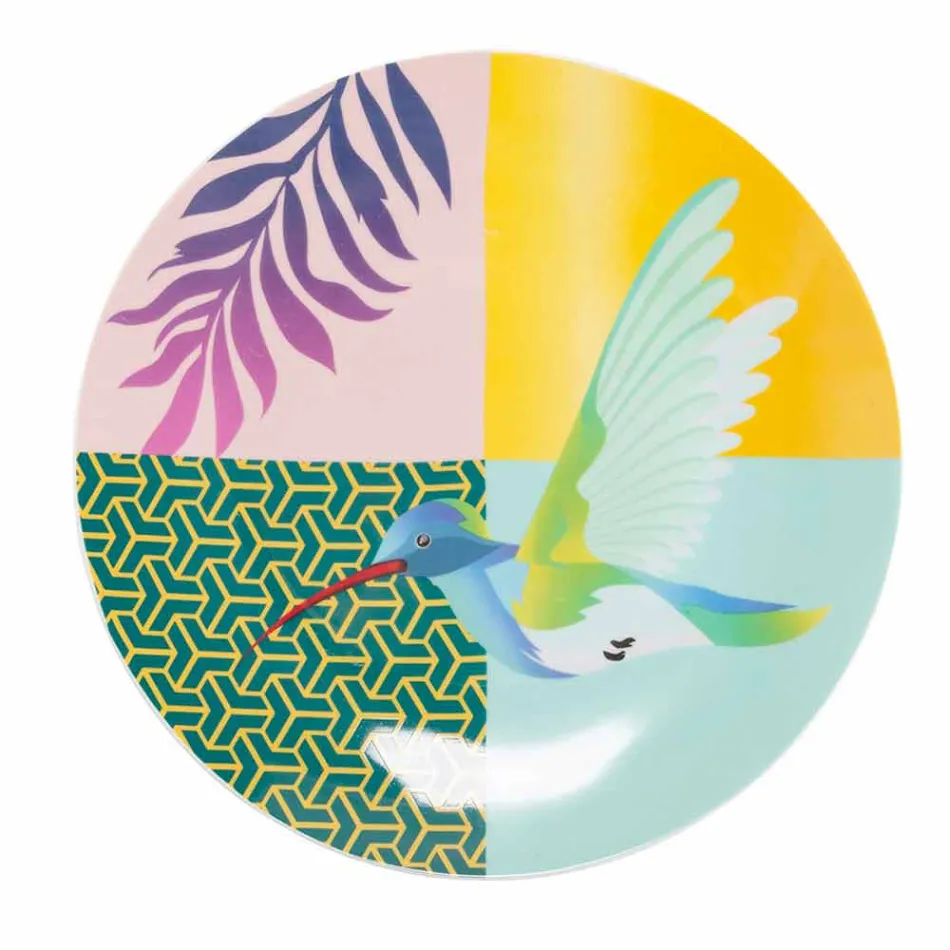 Služba porcelánu a nádobí v Gresu v 18 barevných designech - Tropycale Viadurini