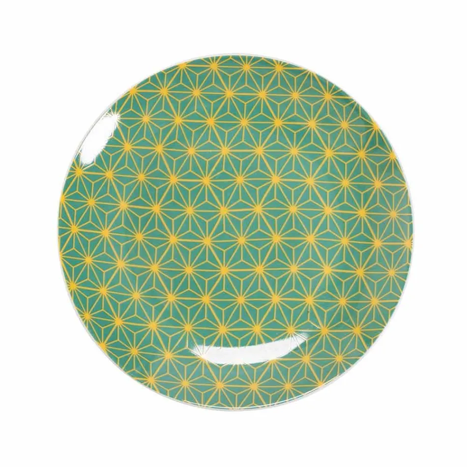 Služba porcelánu a nádobí v Gresu v 18 barevných designech - Tropycale Viadurini