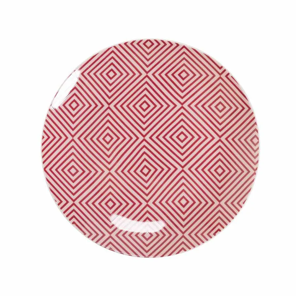 Služba porcelánu a nádobí v Gresu v 18 barevných designech - Tropycale Viadurini