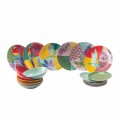 Služba porcelánu a nádobí v Gresu v 18 barevných designech - Tropycale