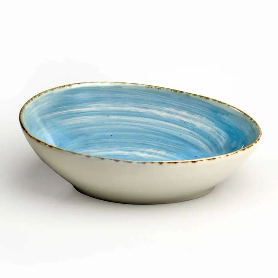 Sada 16 misek moderního designu v elegantním barevném kamenina - Simba Viadurini