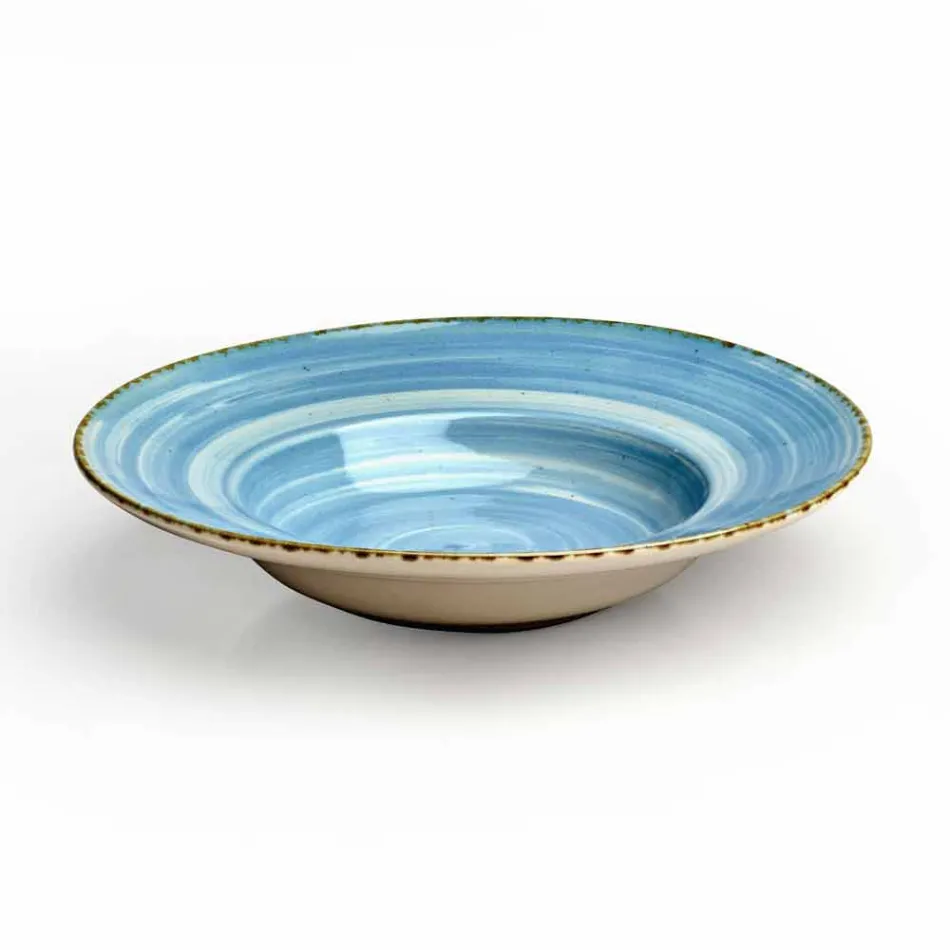 Sada 16 misek moderního designu v elegantním barevném kamenina - Simba Viadurini