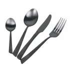 Sada 24dílných příborů s plochým designem z černé oceli nebo mědi - Antozoi Viadurini