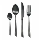 Sada 24dílných příborů s plochým designem z černé oceli nebo mědi - Antozoi Viadurini