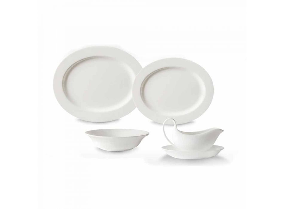 4-dílné servírovací talíře v porcelánu White Designer - Samantha