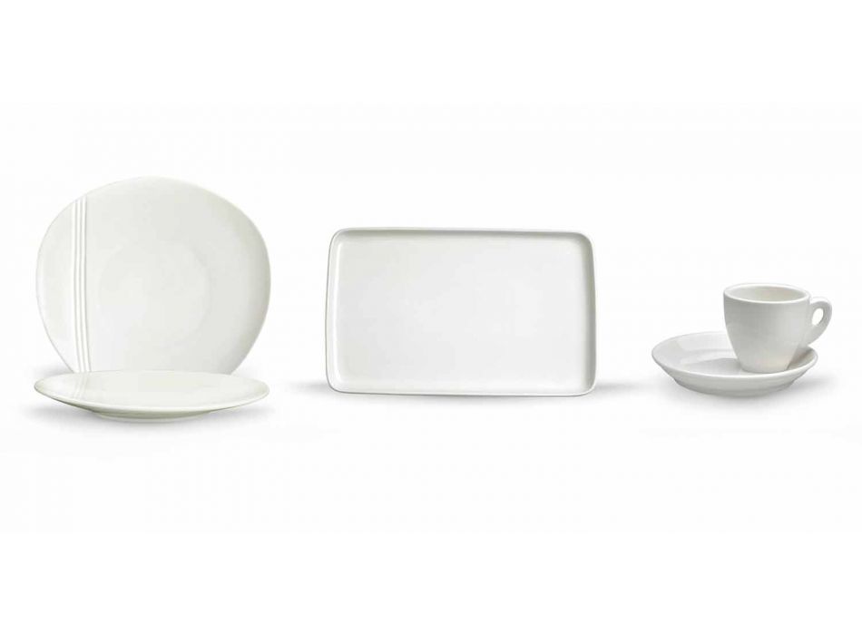 Moderní porcelánová mísa Aperitiv sada 36 kusů - Nalah Viadurini