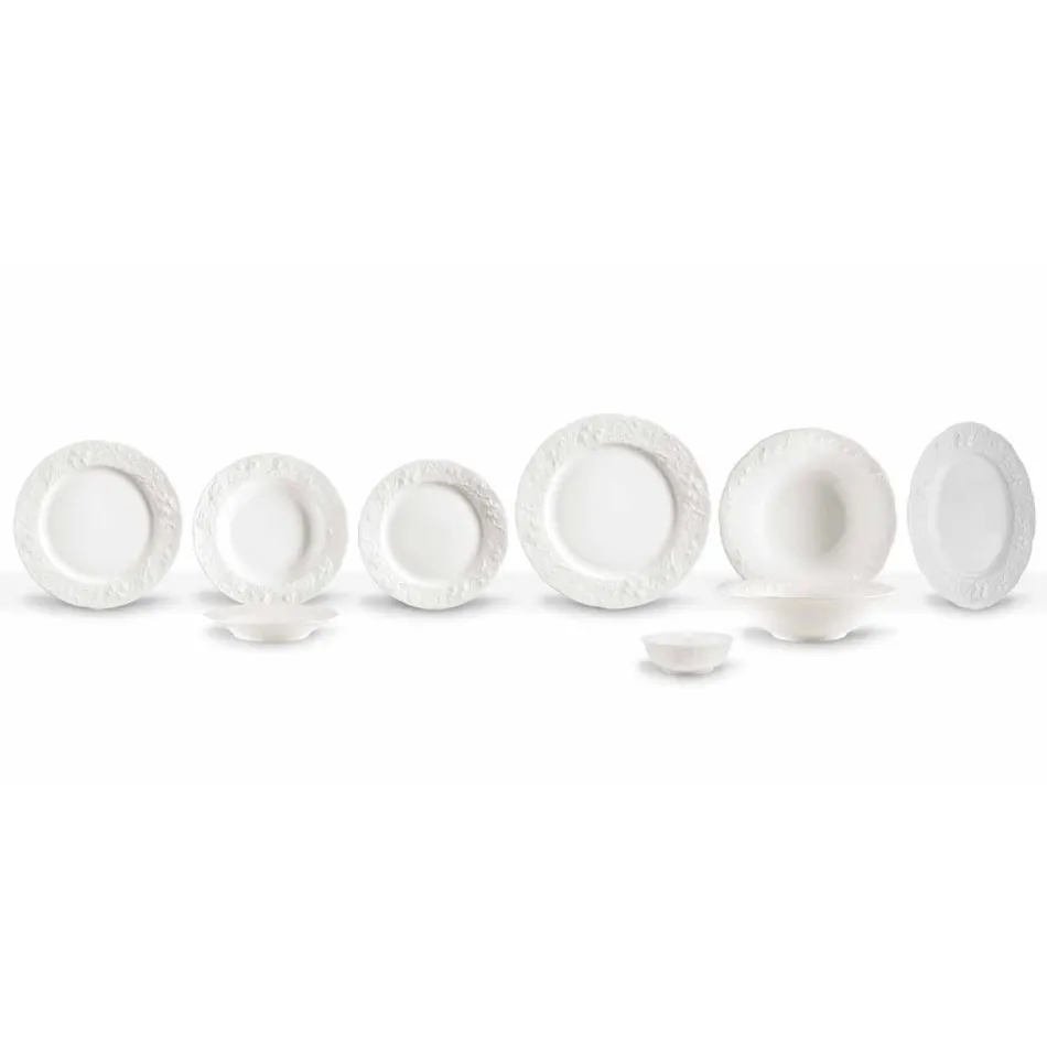 Sada 27 elegantních desek z bílého porcelánu - Gimignano Viadurini