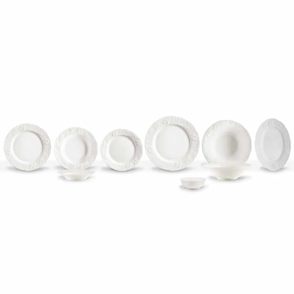 Sada 27 elegantních desek z bílého porcelánu - Gimignano Viadurini