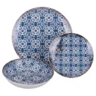 Porcelánová večeře s 18 kusy ve 2 různých povrchových úpravách - Jamais Viadurini