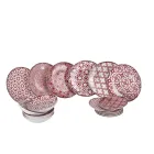 Porcelánová večeře s 18 kusy ve 2 různých provedeních - Jamais Viadurini