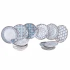 Porcelánová večeře s 18 kusy ve 2 různých provedeních - Jamais Viadurini