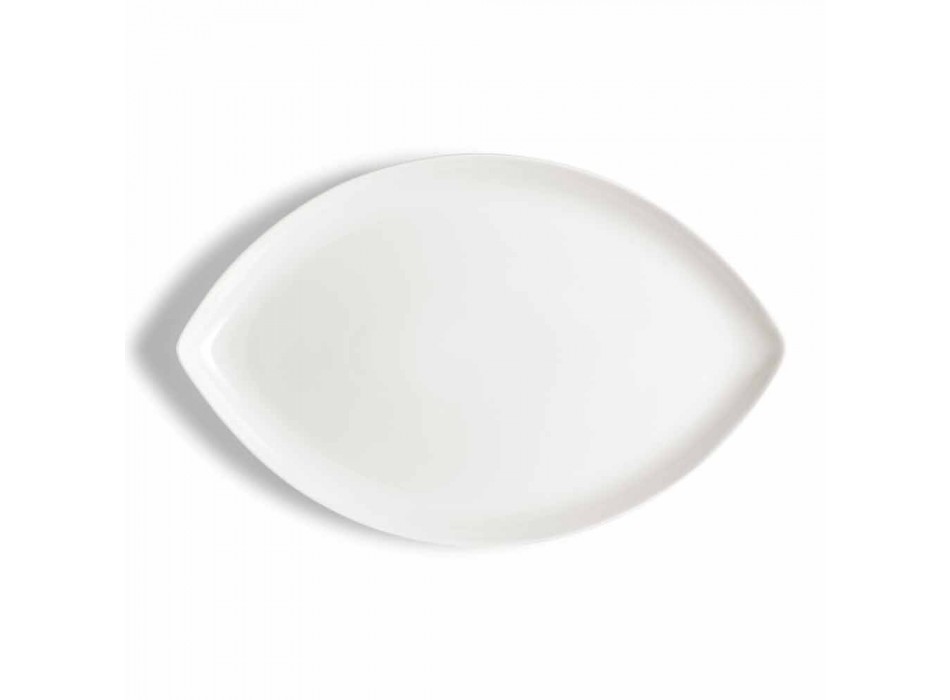 Bílý talíř s obsluhou a moderní design 26 kusů - Usima