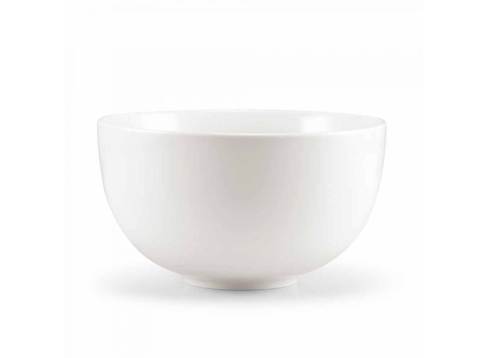 Bílé porcelánové moderní jídelní talíře sada 25 kusů - bazální Viadurini