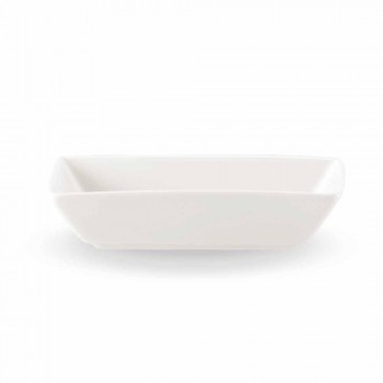 Bílé porcelánové moderní jídelní talíře sada 25 kusů - bazální
